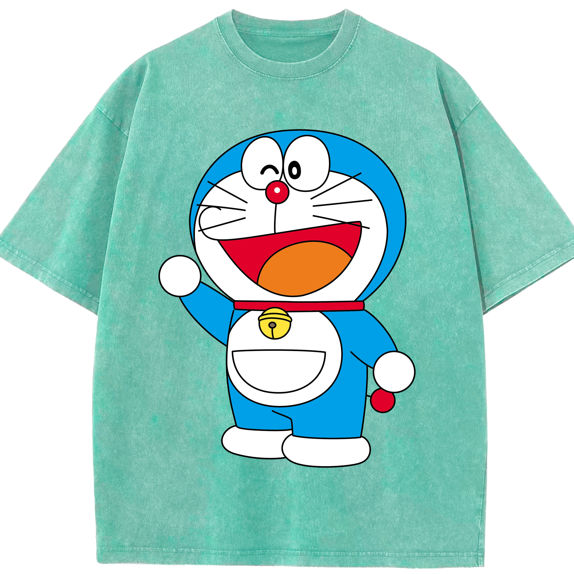 （画像用） ドラえもん Doraemon 綿100% ヴィンテージ風 半袖Tシャツ（フロントプリント）